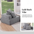thumbnail image 4 of EUROCO 156" Oversized Modular U Shaped Sectional Sofa Couch, Boucle 4 PC Free Combination Floor Sleeper Couch Set, Spacious Foam-Filled Convertible Sofa Bed for Living Room, Gray, 4 of 9