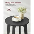thumbnail image 3 of VASAGLE MAEZO Collection - Side Table, 2-Tier Small Round End Table, Nightstand with Tapered Legs, Curved Transitions, for Small Spaces, Living Room, Bedroom, Charcoal Gray, 3 of 6
