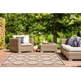 thumbnail image 4 of Safavieh Courtyard Bayon Geometric Indoor/Outdoor Area Rug, Beige/Black, 5'3" x 7'7", 4 of 11