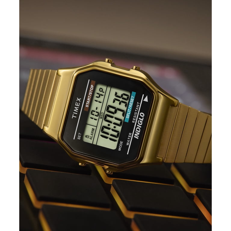 Free Shipping! Timex Men's Classic Digital Gold-Tone 34mm Casual