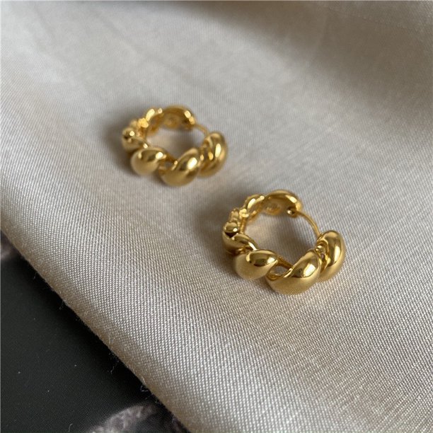 Pendientes Interware de oro Vintage de Plata de Ley 925 para mujer, pendientes de moda, joyería para prevenir alergias, accesorios de fiesta, regalo