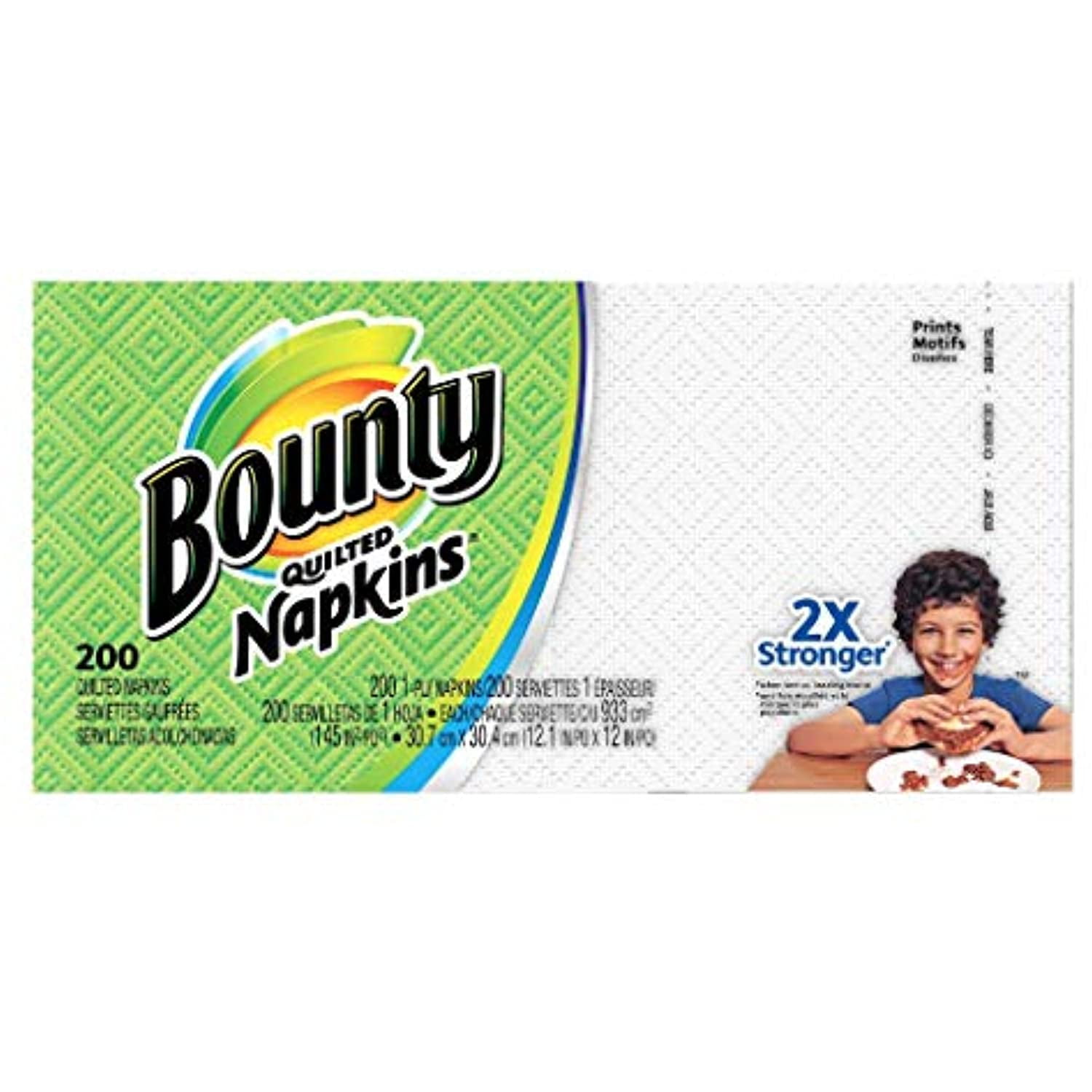 Bounty Paper Napkins, White, 200 Count
