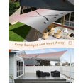 thumbnail image 5 of Sun Shade Sail 8'x10' Hockey Player Rectangle Sun Shade Sails Canopy Waterproof Sports Ground Ombre Grey Pink Outdoor Sunshades Sand UV Block Cover Shades Cloth for Patio Backyard Garden Deck Porch, 5 of 9