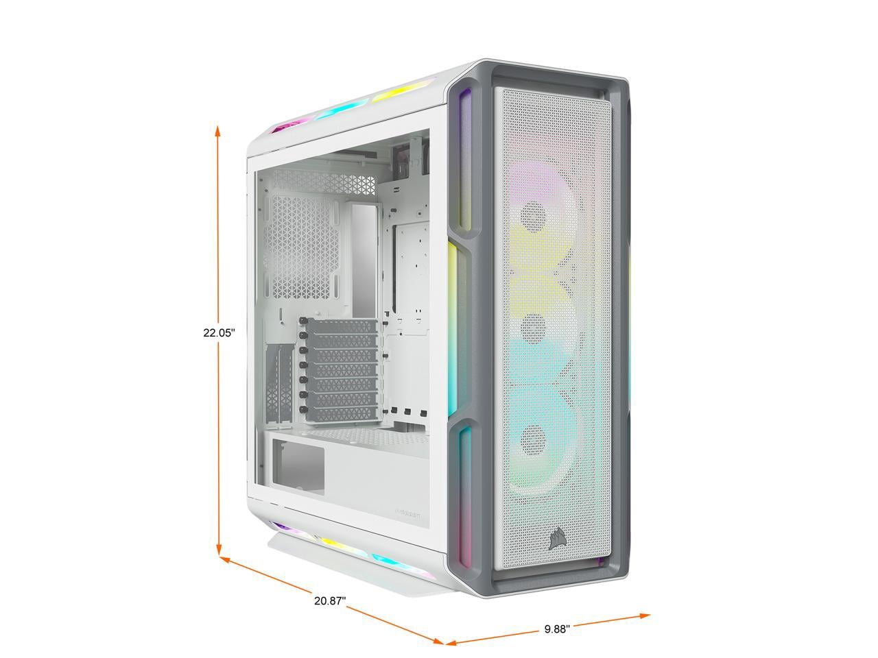 Corsair iCUE 5000T RGB CC-9011231-WW White Steel / Plastic / Tempered Glass ATX Mid Tower Computer Case