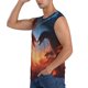 thumbnail image 3 of Balery Red And Blue Fire Cloud Dragon Camisetas sin mangas para hombre, absorbe la humedad y protege contra el mal olor.-XX-Large, 3 of 7