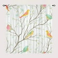 thumbnail image 2 of Birds Rod Pocket Blackout Curtains Spring Retro Flowers Colorful Birds Design Thermal Insulated Room Darkening Curtain Drapes for Kitchen W55 x L63 Inch, 2 of 5