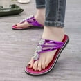 thumbnail image 2 of jiaxiM Womens Flip Flops Thong Sandals for Women Wide Lightweight Women's Slippers Non- Rubber Sole Orthofeet Shoes for Women Beach Casual Wear, 2 of 6