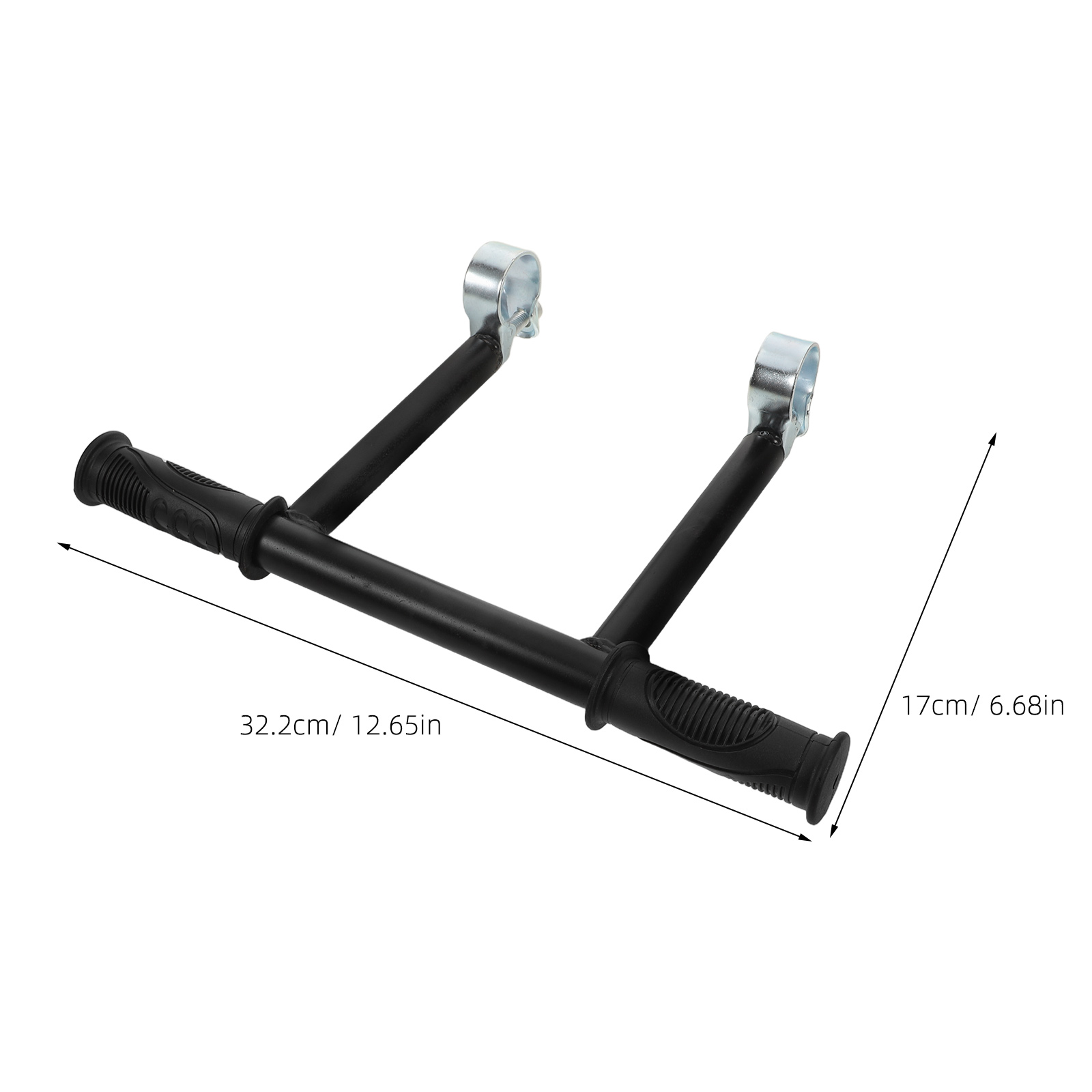 BESTYASH Black Stroller Handlebar Extension with Ergonomic Plastic Grip, 1 Set for Comfortable Family Outings and Walks