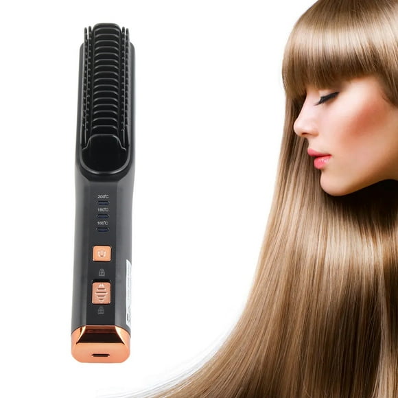 Cepillo Alisador de Cabello, Cepillo Alisador de Cabello Eléctrico Con Calentamiento Rápido, Herramienta de Peadad