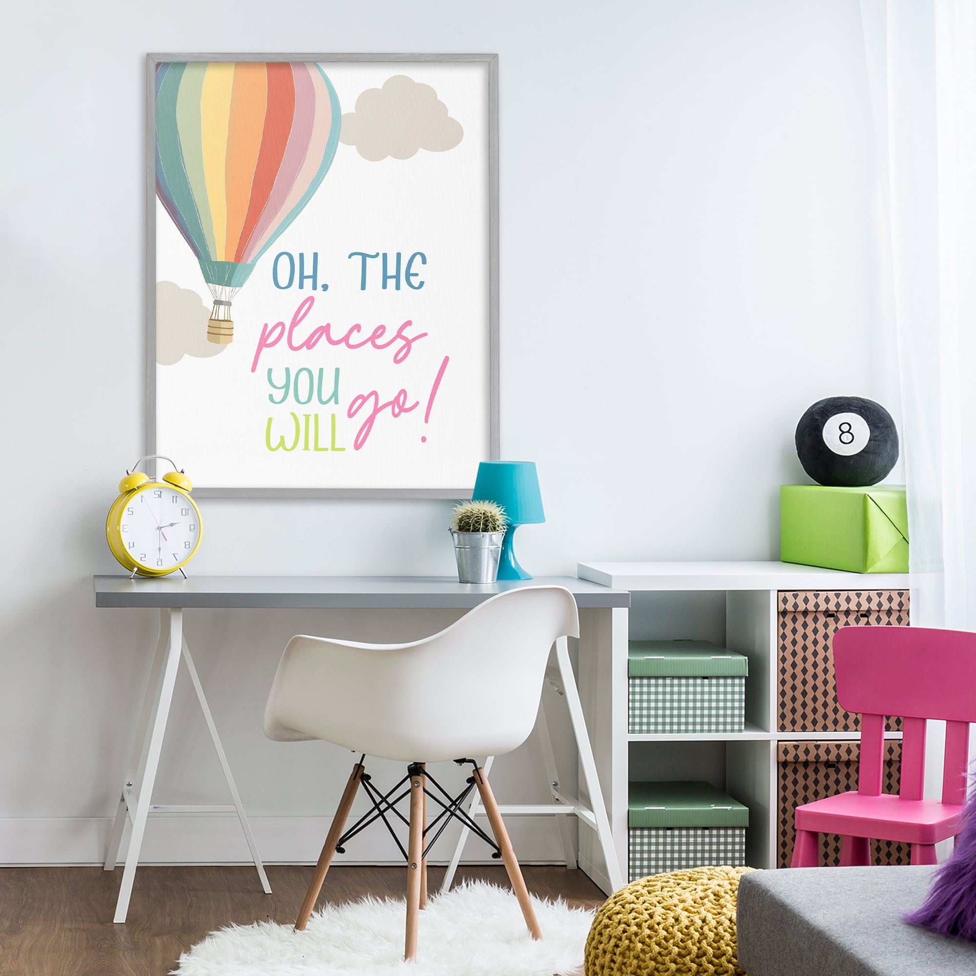Stupell Industries The Places You Will Go Gray Framed Giclee Art, design by Christine Simpson Art
