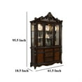 thumbnail image 5 of Zenie Buffet Cabinet and Hutch, Classic Carved, Cherry Brown Solid Wood, 5 of 6