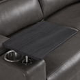 thumbnail image 7 of MCombo 63" Wall Hugger Power Loveseat Recliner for Small Spaces, RV, 360° Swivel Tray Table, Armrest Storage, Dark Grey, 7 of 7