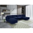 thumbnail image 3 of Meridian Furniture Julia Navy Velvet Modular Sectional, 3 of 5