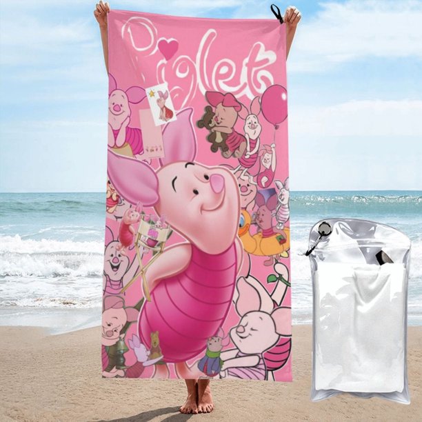Toalla de playa de Winnie The Pooh, suave, de secado rápido, resistente a la arena, para piscina, yoga, gimnasio, camping, toallas de baño ligeras, regalo para niños, niñas, niños y adultos, 27,5 x