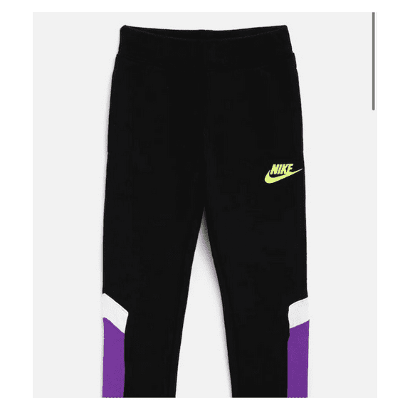 Nike Boys Black and Purple Colorblocked Futura Bolt Joggers size 4 XS 3-4 years.