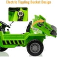 thumbnail image 4 of Acekid Ride Ons,12V Ride on Dump Truck,Ride on Car with Electric Dump Bed,Remote Control and Extra Shovel,Construction Vehicle with USB,MP3,Music Player,Battery Indicator,Green, 4 of 8