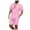 Pink, variant on Wancir Men Short Sets Outfits 2 Piece Casual Summer Tracksuits Short Sleeve Muscle Gym Workout Athletic Sports Suits Sets