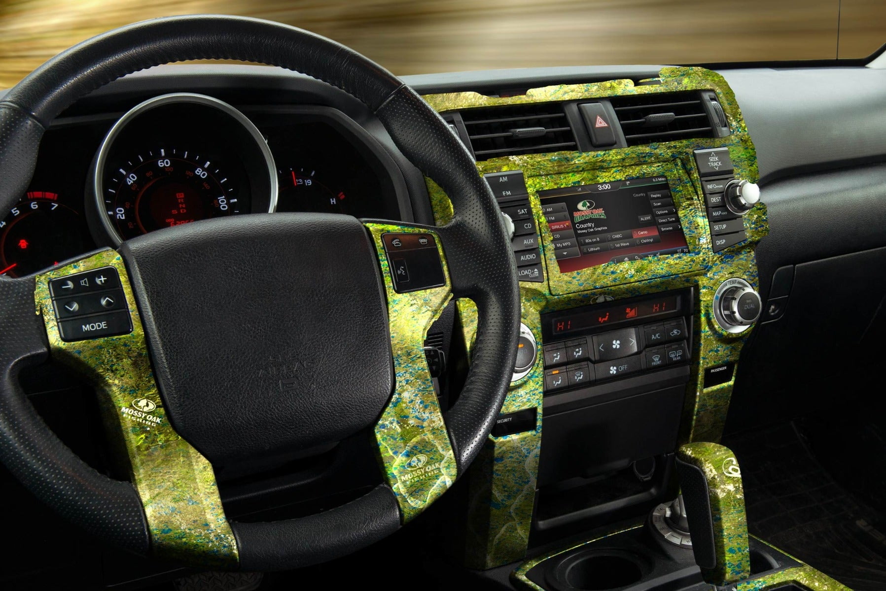 Auto Interior Skin Camo Dash Kit Elements Coastal Mahi Mahi