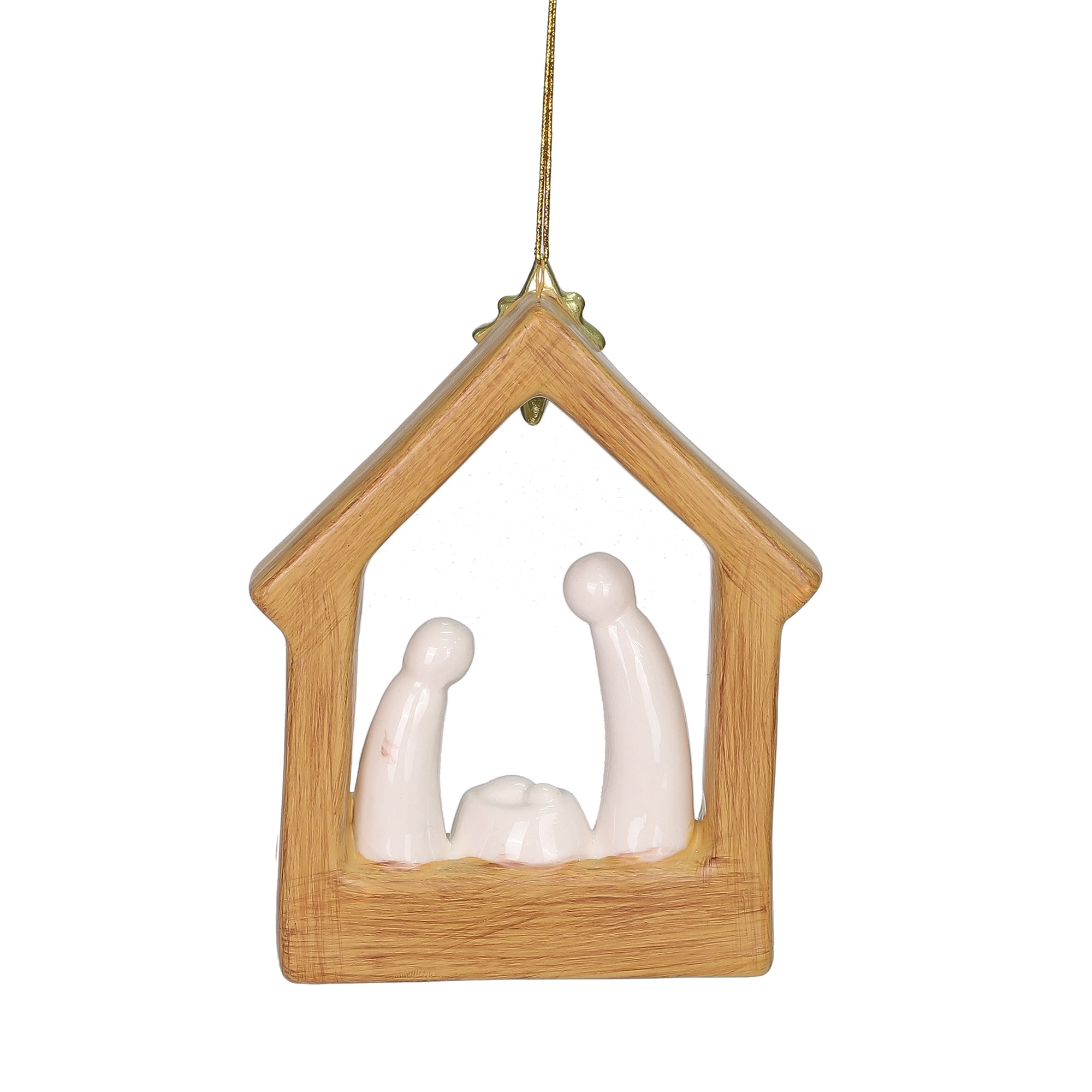 Temps de vacances PL 4.5 en souhaits chaleureux décoration de nativité en céramique Temps de vacances PL WW nativité ornement