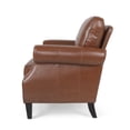 thumbnail image 5 of Christopher Knight Home Dowd  Faux Leather Club Chair with Nailhead Trim by  Cognac Brown/ Dark Brown, 5 of 5