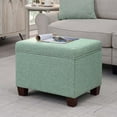 thumbnail image 2 of Convenience Concepts Madison Storage Ottoman, Green Fabric, 2 of 7