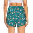 thumbnail image 3 of Picia Giraffes Doing Various Yoga Pattern Women's 2 in 1 Athletic Running Shorts High Waisted Workout Casual Gym Sweat Shorts with Comfy Liner Zipper Pockets-, 3 of 9
