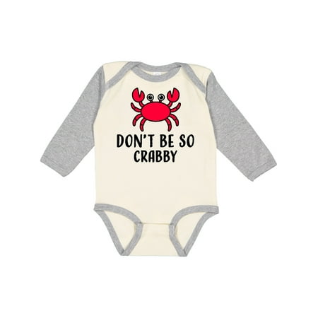 

Inktastic Dont Be So Crabby Humor Gift Baby Boy or Baby Girl Long Sleeve Bodysuit