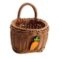 thumbnail image 4 of Wall Mount Basket Storage Basket Plants Home Sundries Farmhouse Towels Fruits Key Kitchen Cabinet Toys Organizer Woven Wall Basket Container C, 4 of 8
