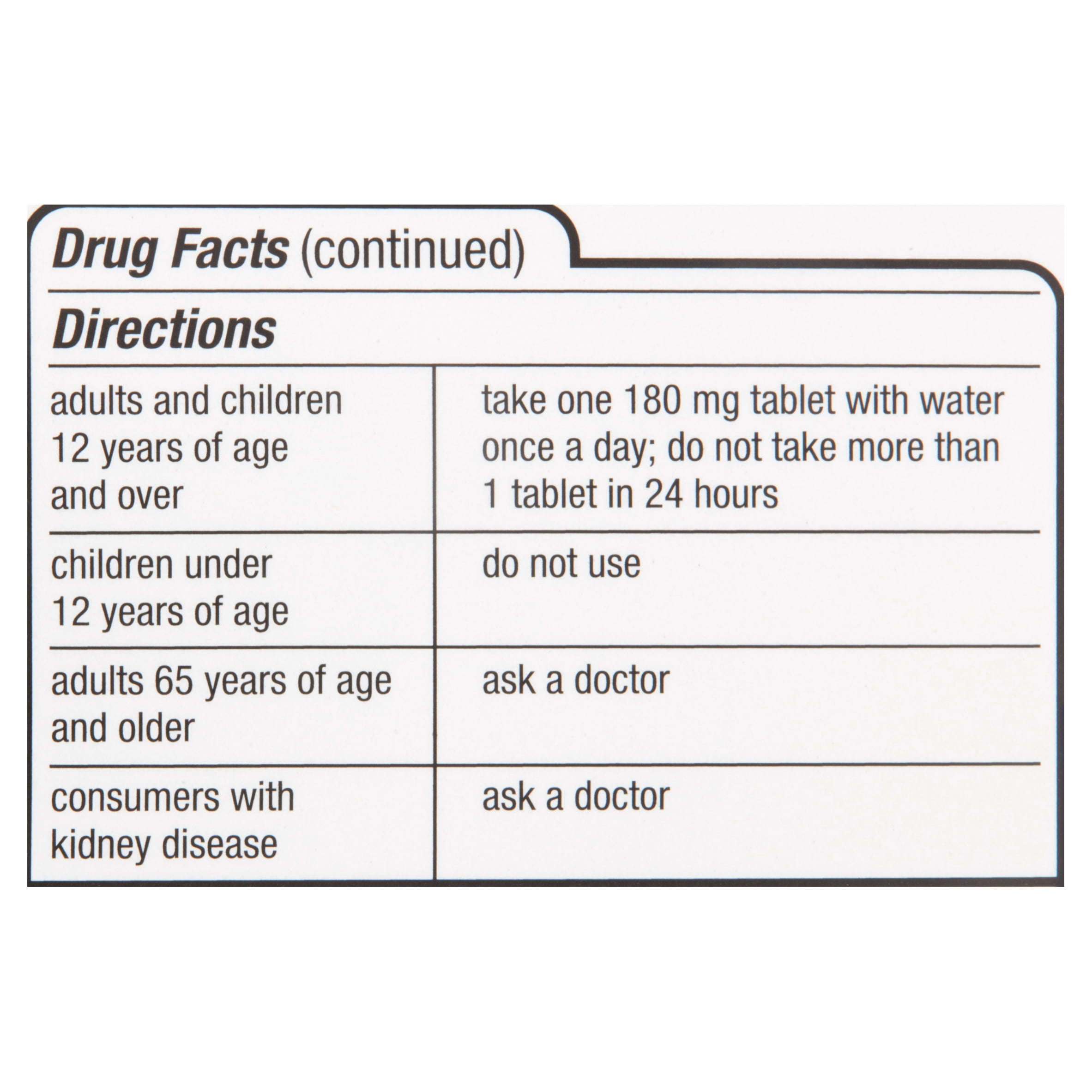 Equate Non-Drowsy Allergy Relief Tablets, 180 mg, 15 Count
