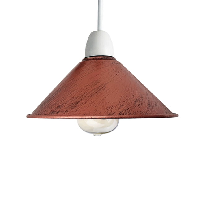 Vintage Industrial Rustic Red E27 Metal Ceiling Pendant Lamp Shade Retro Loft Hanging Light