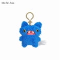 thumbnail image 2 of Keychain Crochet Animals Keychain,Funny Ugly Monster,Collectible（Keychain -Screaming Monster (Blue), 2 of 5