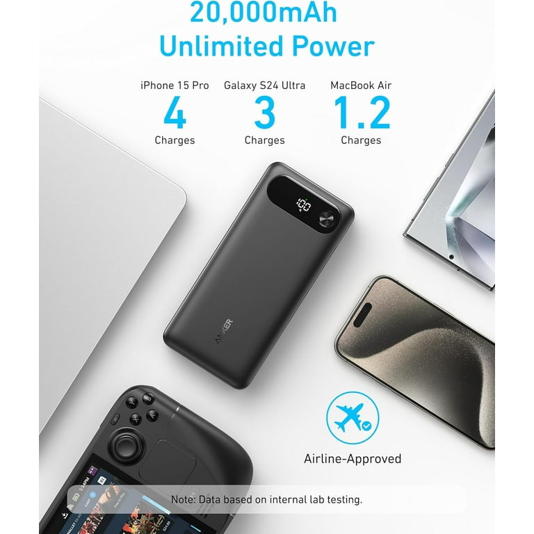 Anker Power Bank 20000mAh 87W USB-C ブラック Amazon.com: Anker Power Bank, 20,000mAh Travel Essential