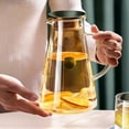 thumbnail image 4 of YYV 1.8L Glass Pitcher with Lid Hot and Cold Beverage Jug Large Capacity Handle Pour Spout for Homemade Iced Tea Juice and Milk Durable Tempered Glass Refrigerator-Safe Drink Server Pitcher, 4 of 6