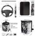 thumbnail image 4 of Jeiento Horse 12 Piece Car Seat Covers Full Set Car Steering Wheel Cover Auto Safe Belt Pads Ink Painting Cup Coasters Garbage Can Keychains Car Vent Organizer Universal Fit for Most Cars SUV, 4 of 7