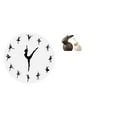 thumbnail image 1 of Reloj De Pared Con Diseño De Bailarina, Silencioso, Ideal Para Cocina, Oficina, Hogar, Estatua De Cerámica, Soporte De TV De Porcelana, Decoración De Conejito De Pascua, Armario De Jardín, 1 of 8