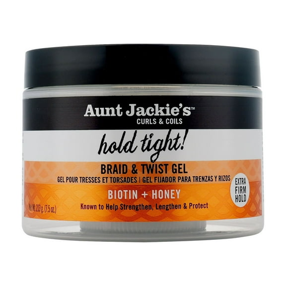 Aunt Jackie’s Braid   Twist Collection Hold Tight Braid & Twist Extra Firm Hold Gel, 7.5 oz, Moisturizing