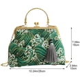 thumbnail image 3 of Jiibva Retro Shoulder Chain Messenger Clutch Chinese Style Embroidered Jacquard Women's Evening Bags, 3 of 7