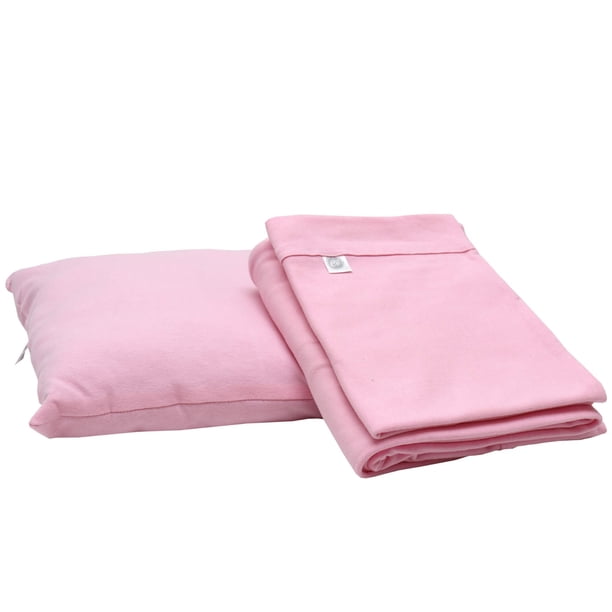 Juego de Sábanas para Cuna Rosa Jersey Algodón 70 x 130 cms