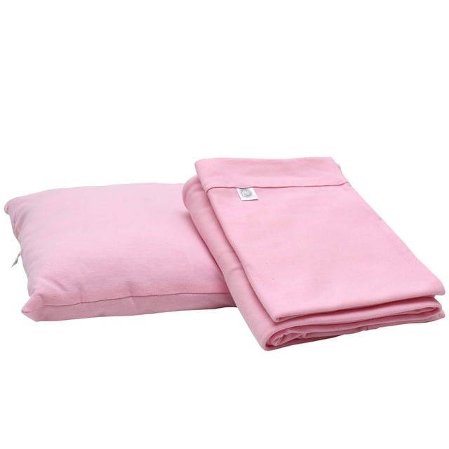 Juego de Sábanas para Cuna Rosa Jersey Algodón 70 x 130 cms
