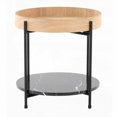 thumbnail image 5 of End Table by LumiSource - Daniella with Black Metal, Natural Wood & Black Marble, 5 of 5