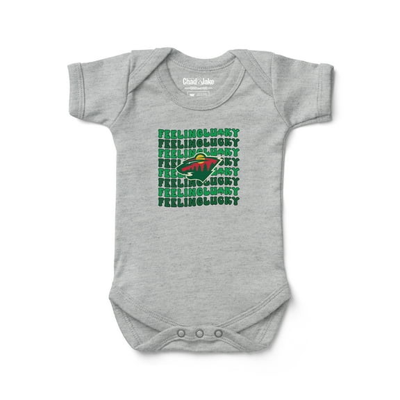 Infant Chad & Jake Heather Gray Minnesota Wild Feeling Lucky Bodysuit