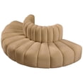 thumbnail image 5 of Meridian Furniture Arc Camel Velvet Modular Sectional, 5 of 7