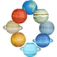 thumbnail image 1 of Nvzi Linternas de papel colgantes con sistema solar,linternas de papel con planetas galácticos para cumpleaños de niños, decoración del hogar para aulas de ciencias, 8 piezas, 1 of 5