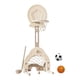 thumbnail image 3 of Juego de aro de baloncesto 3 en 1, juguetes deportivos para interiores y exteriores, juego de jardín, fútbol y golf. Blanco, 3 of 9