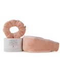 thumbnail image 1 of Conjunto de diadema y coletero VOLO Cloud Pink Spa para mujer | Accesorios para el cabello de toalla para maquillaje, lavado, cuidado personal y cuidado de la piel | Ultra suave absorbente y elástico, 1 of 3