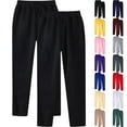 thumbnail image 6 of ZQUUVOU Mens Jogger Cotton Solid Color Drawstring Trousers Blue, 6 of 6