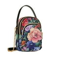 thumbnail image 7 of FORMRS Crossbody Bag for Women Shoulder Cell Phone Purse with Zipper, Vibrant Pink Floral Pattern, 7 of 7