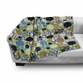 thumbnail image 2 of Geometric Soft Flannel Fleece Throw Blanket, Grunge Style Circles in Different Forms, Cozy Plush for Indoor and Outdoor Use, 70" x 90", Multicolor, by Ambesonne, 2 of 5
