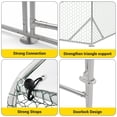 thumbnail image 3 of QinaQin Walk-In Metal Chicken Coop, Large Chicken Coop, with Split Door, Triangular Support Frame, Waterproof and Uv-Resistant Cover, Multi-Pet Outdoor Cages, Farm Outdoor Duck House, 3 of 7