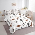 thumbnail image 4 of Manfei Hippie Aztec Abstract Twin Bedding Sets 7-Piece for Kids, Tribal Cowgirl Cowboy Bedding Comforter Set, Cactus Botanical Reversible Sheet Sets, Breathable Home Decor, 4 of 8